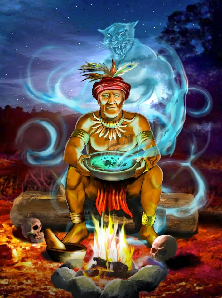 Ilustración de la baraja chantaun pewen latula